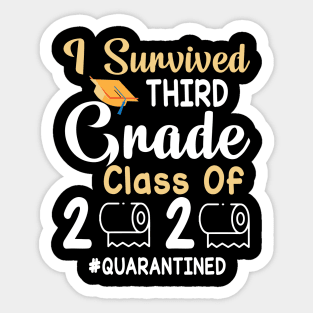 I Survived Third Grade Class Of 2020 Toilet Paper Quarantined Fighting Coronavirus 2020 Win Sticker